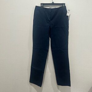 Lands’ End Mid Rise Straight Leg Navy Blue Women’s Pants